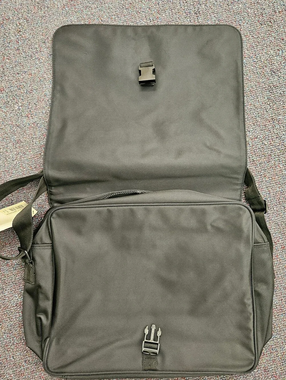 Calvin Klein Black Messenger Bag with CK Logo